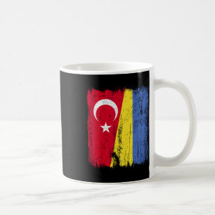 Mug Drapeau moitié Turquie Ukraine Patrimoine turc ukr
