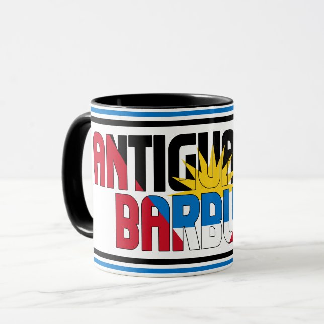 Mug Drapeau national d'Antigua et Barbuda Café patriot (Devant gauche)