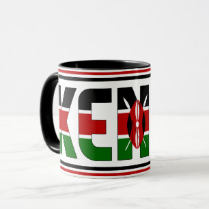 Mug Drapeau national du Kenya Café patriotique