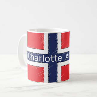 Mug Drapeau norvégien personnalisé