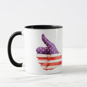 Mug Drapeau Patriotique Américain couleur Main Comme l