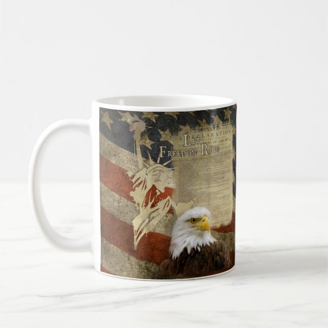 Mug Drapeau patriotique de l'indépendance de liberté (Gauche)