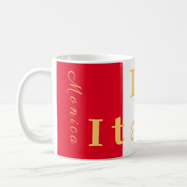 Mug Drapeau personnalisé d'Italie (Gauche)