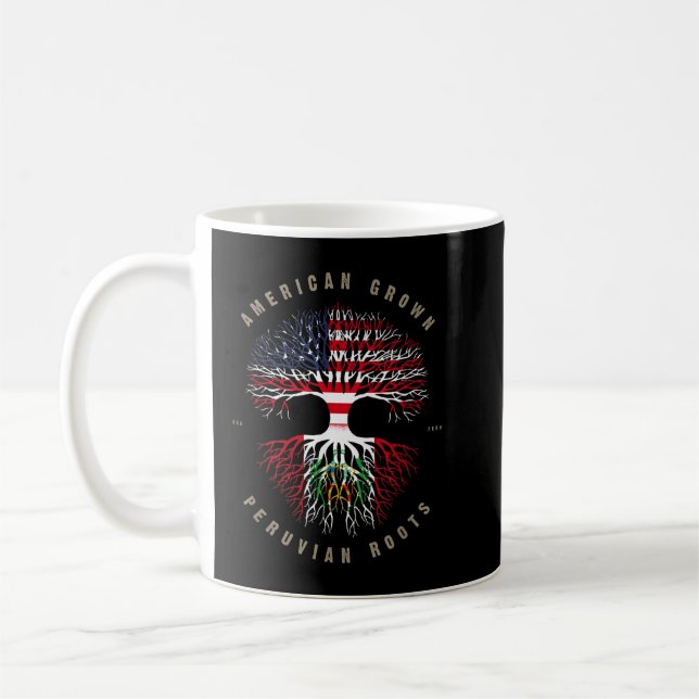 Mug Drapeau péruvien américain cultivé (Gauche)