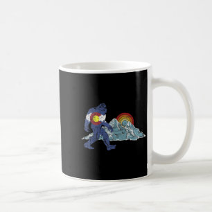 Mug Drapeau Rétro de l'État Sasquatch Colorado Montagn
