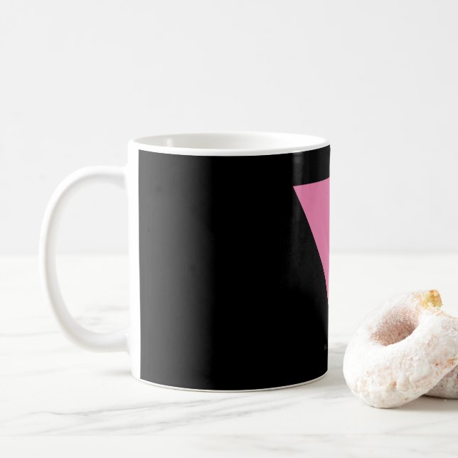 Mug Drapeau triangle rose de SlipperyJoe drapeau rose  (Avec donut)