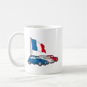 Mug Drapeau Tricolore français 2CV Deux Chevaux