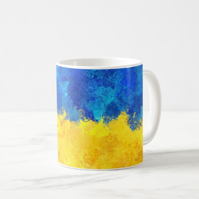 Mug drapeau ukrainien (Devant droit)
