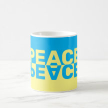 Drapeau ukrainien avec lettres de paix