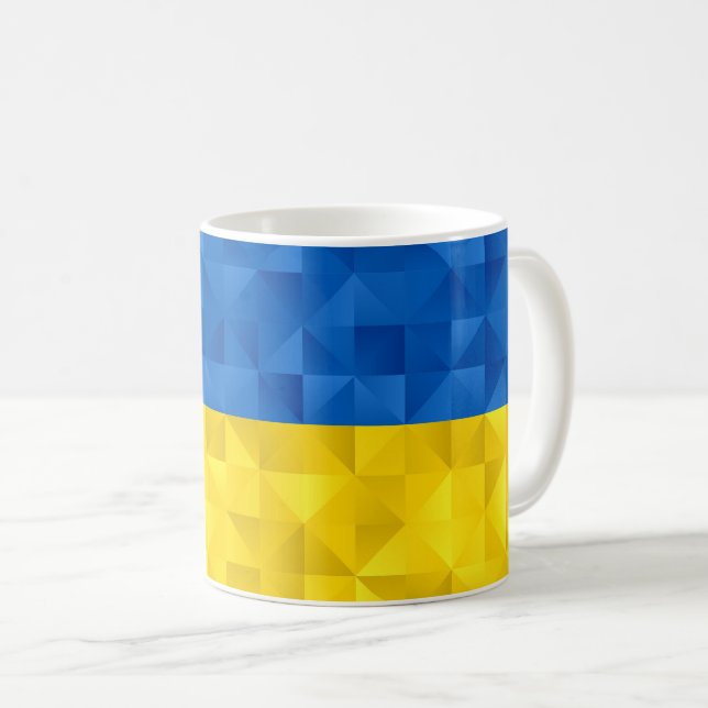 Mug Drapeau ukrainien texturé (Devant droit)