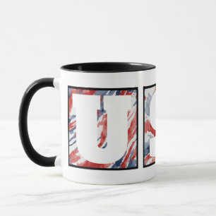 Mug Drapeau "USA" Aquarelle Abstraite Élégante