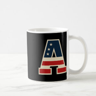 Mug Drapeau Usa Lettre A Étoiles Rayures Trio Frie Cor
