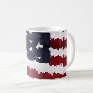 Mug Drapeau USA Papier Mâché
