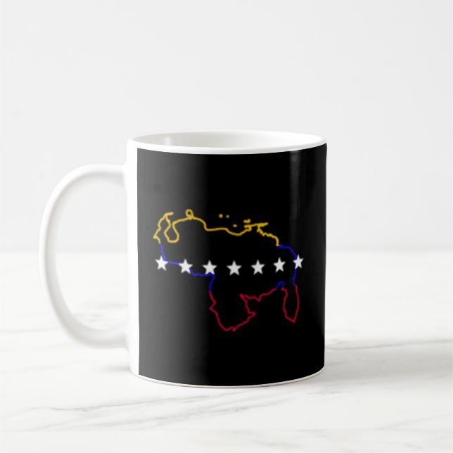 Mug Drapeau Venezuela de la carte 7 étoiles (Gauche)