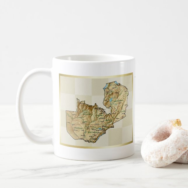 Mug Drapeau Zambie + Musique de carte (Avec donut)