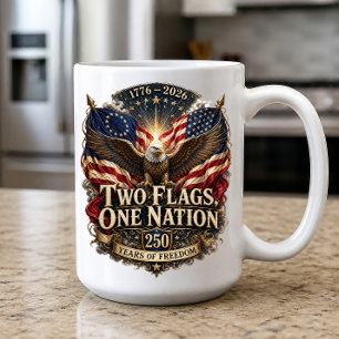 Mug Drapeaux américains Une nation 250 ans