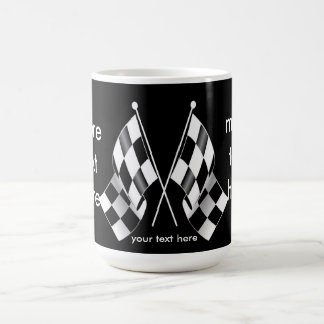 Mug Drapeaux de emballage Checkered noirs et blancs