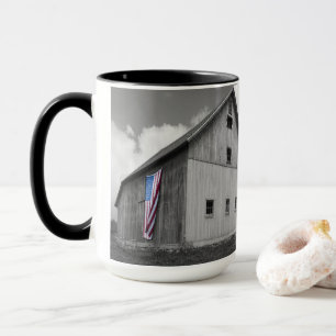 Mug Drapeaux de nos agriculteurs - Grange avec drapeau