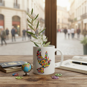 Mug Drapeaux du monde de Peace Dove