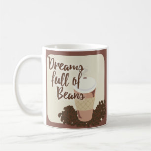 Mug Dream of Coffee Beans mignonne Java Illustration