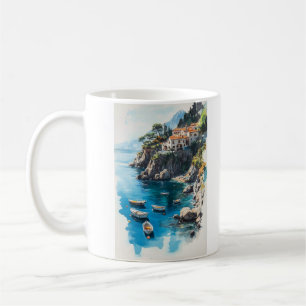 Mug Dreamy Amalfi Coast : Aquarelle Peinture Design