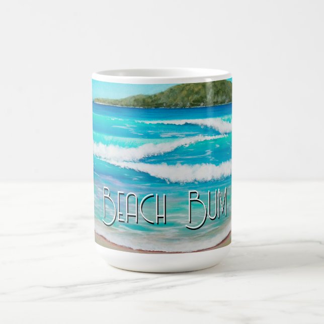 Mug Dreamy Beach Blue Waves Peinture Australie (Centre)