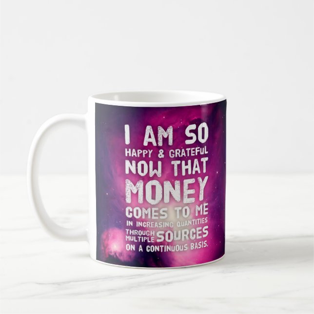 Mug Droit d'attraction Manifestation de l'argent Citat (Gauche)