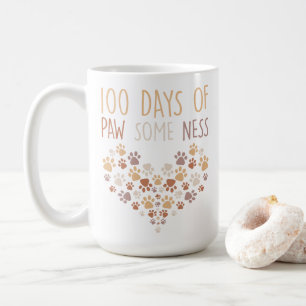 Mug Drôle 100 Jours de Paw Quelques Ness 100 Jours D'É