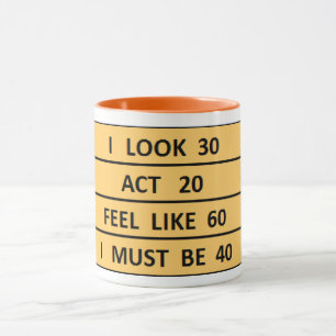 Mug drôle 40e anniversaire Quarantième anniversaire