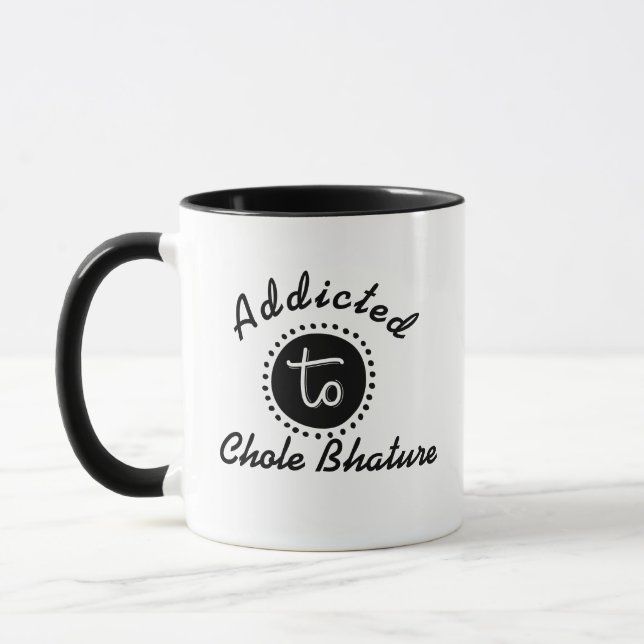 Mug Drôle accro à Chole BhatureChai Tea Pun (Gauche)