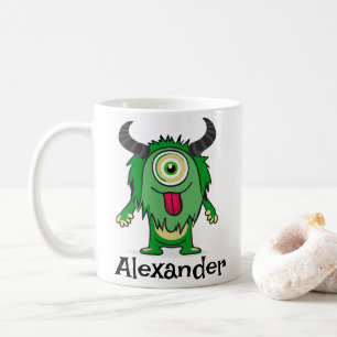 Mug Drôle Alien One Eye Green Monster Cartoon