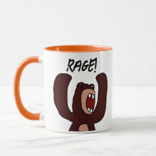 Mug Drôle Angry Brown Bear Cartoon - Stress Out