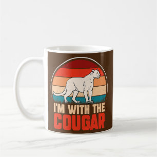 Mug Drôle animal graphique Je suis avec le cougar 