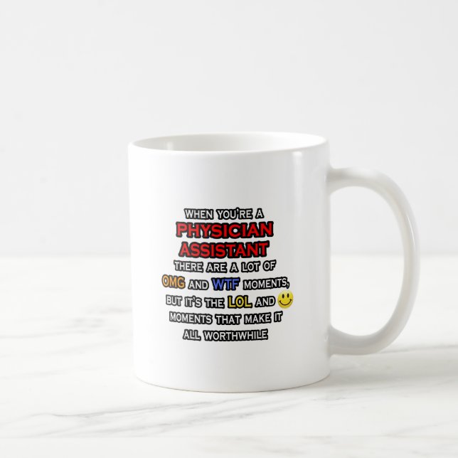 Mug Drôle Assistant Médecin ... OMG WTF LOL (Droite)