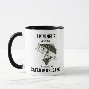 Mug Drôle Basse à grande bouche Pêche Drôle Citation