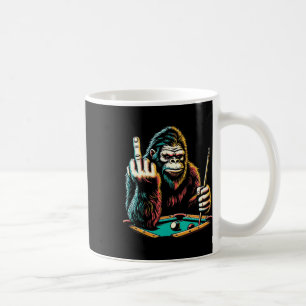 Mug Drôle Billard Joueur Retro Bigfoot Sasquatc