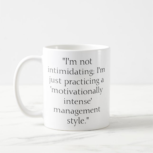 Mug Drôle Boss Typographie Humour (Gauche)