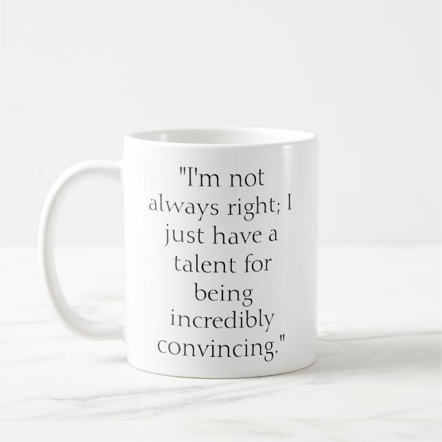 Mug Drôle Boss Typographie Humour (Gauche)