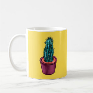 Mug Drôle Cactus En Pot Étrange Trippy Psychedélique