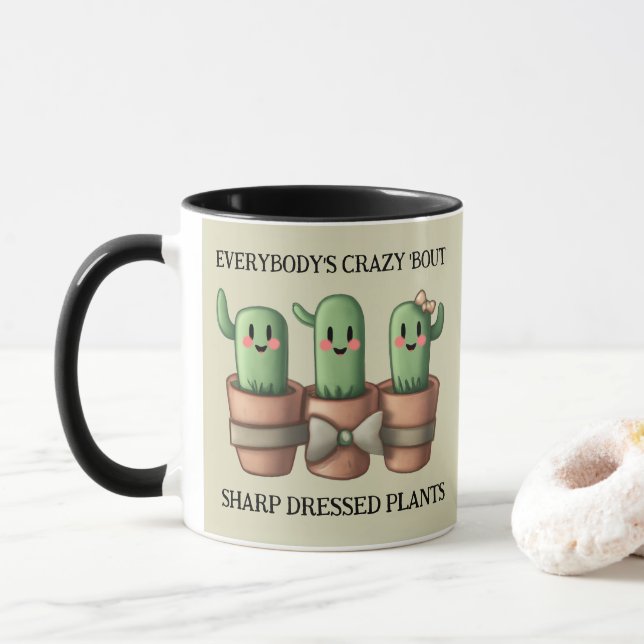 Mug Drôle Cactus Tout le monde est fou 'Bout Sharp ... (Avec donut)