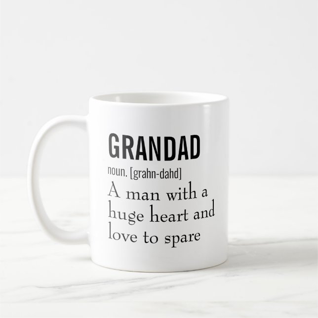 Mug Drôle cadeau de définition de grand-père pour le g (Gauche)