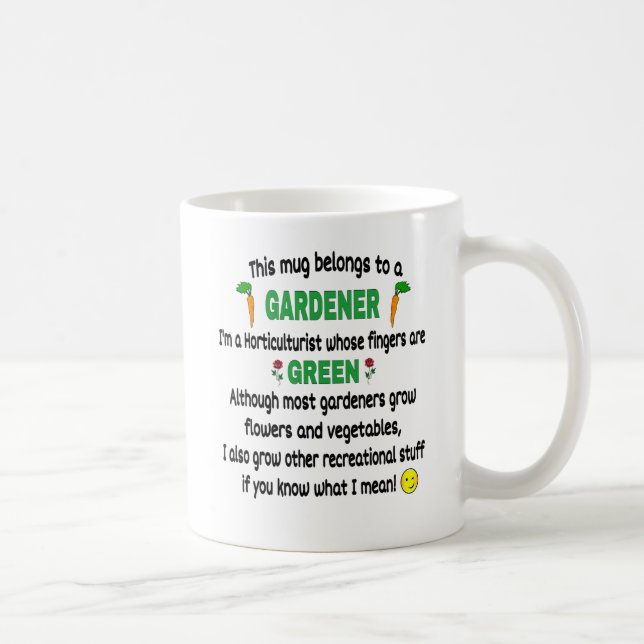 Mug   Drôle cadeau de Gardener (Droite)
