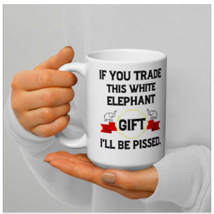 Mug Drôle cadeau d'éléphant blanc, café d'éléphant bla