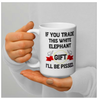 Mug Drôle cadeau d'éléphant blanc, café d'éléphant bla