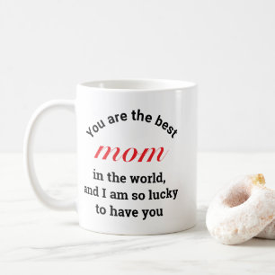Mug Drôle cadeau Moderne Typographie Jour des Mères