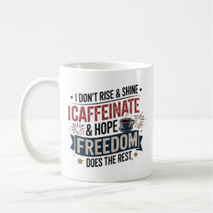 Mug Drôle café 4 juillet Liberté caféine Femmes
