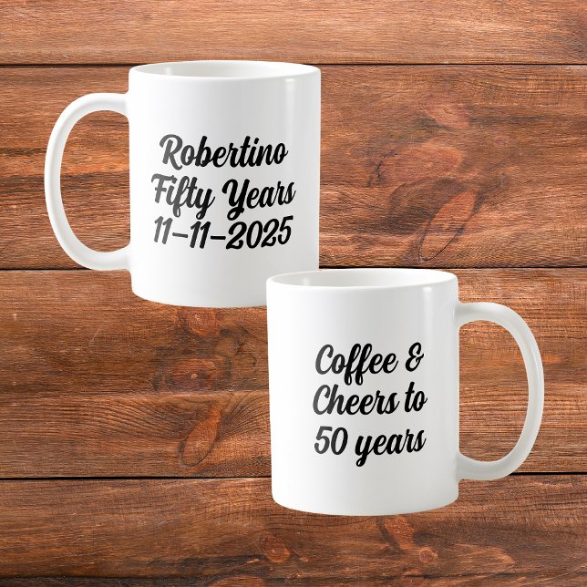 Mug Drôle café Cheers 50 Ans 50e Anniversaire (Créateur téléchargé)