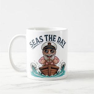 Mug Drôle Capitaine Design Mer du jour Nautique