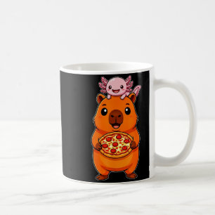 Mug Drôle capybara mignon et pizza axolotl kawaii