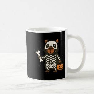 Mug Drôle Capybara Skeleton Citrouille Costume d'Hallo